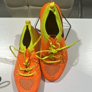 Nike Free Bright Orange and Neon Yellow Sneakers‎